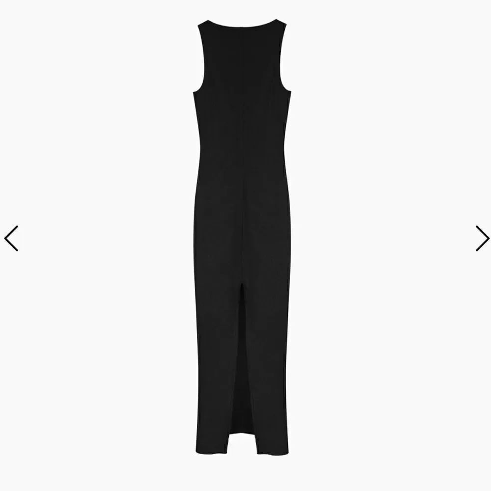 GIGII’s SoHo Black Ribbed Midi Dress NWT XS - Picture 4 of 11